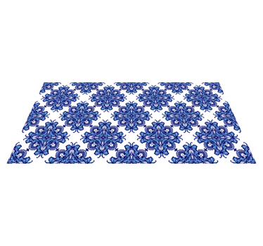 Tapis mosaique vinyle motif bleu complexe - TenStickers