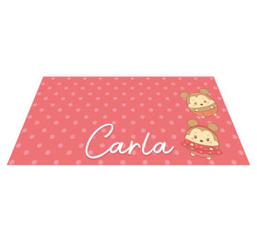 Tapis vinyle autres tapis bébés souris avec nom - TenStickers