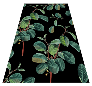 Tapis vinyle salon motif de feuillage vibrant - TenStickers