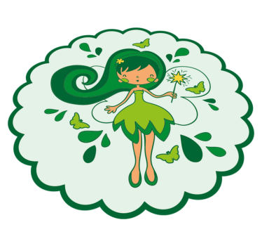 Tapis vinyle pour enfants personnage de fée verte - TenStickers