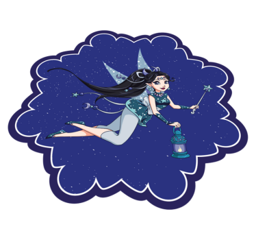 Tapis vinyle pour enfants ciel nocturne féerique - TenStickers
