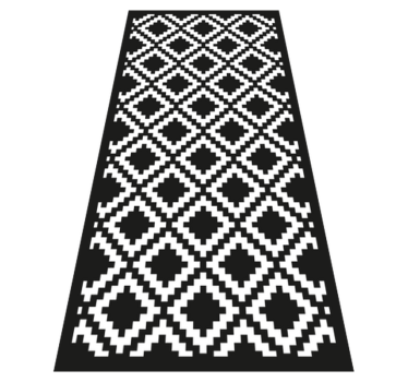 Tapis vinyle salon motif diamant monochrome - TenStickers