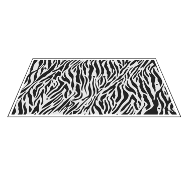 tapis salon Zèbre noir et blanc - TenStickers