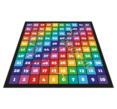 Tapis de jeu pour enfants Serpents arc-en-ciel et échelles - TenStickers