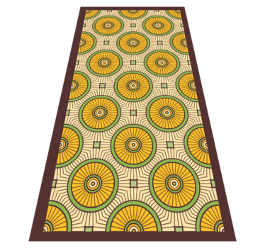 Tapis vinyle salon motif de rayonnement circulaire - TenStickers