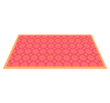 Tapis vinyle salon carreaux roses sophistiqués - TenStickers