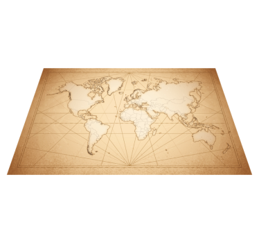 Tapis vinyl mappemonde Carte du monde du 19e siècle - TenStickers