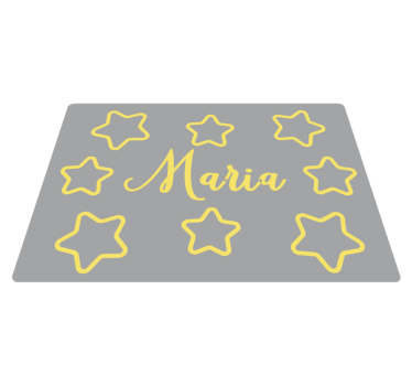 Tapis vinyle autres tapis nom jaune étoilé - TenStickers