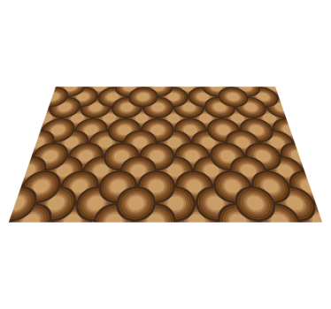 Tapis vinyle vintage soleils bruns - TenStickers