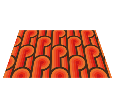 Tapis vinyle vintage motifs rétro incurvés - TenStickers