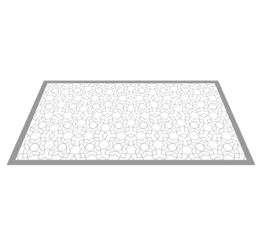 Tapis mosaique vinyle motifs géométriques raffinés - TenStickers