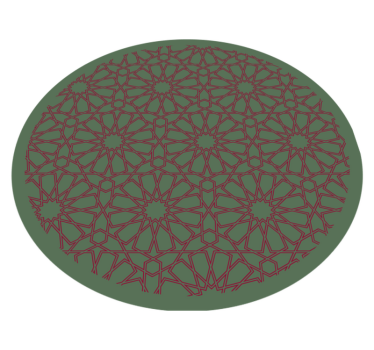 Tapis mosaïque vinyle configuration géométrique complexe - TenStickers