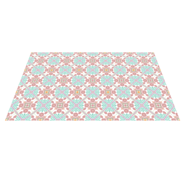Tapis mosaique vinyle tuiles décoratives colorées - TenStickers