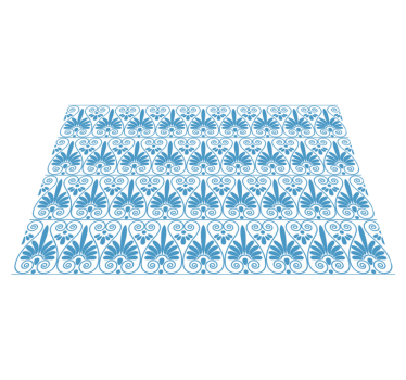 Tapis vinyle carreaux de ciment motif bleu sophistiqué - TenStickers