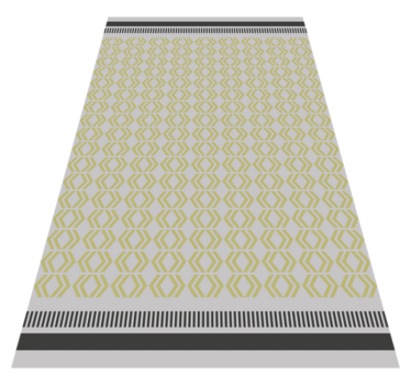Tapis vinyle salon cadre en nid d'abeille - TenStickers