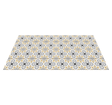Tapis vinyle cuisine carreaux rétro - TenStickers