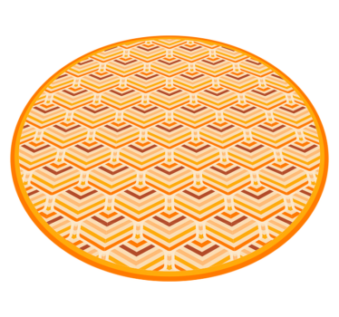 Tapis vinyle vintage nid d'abeille chaud - TenStickers