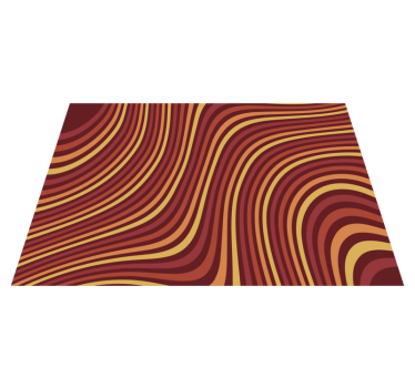 Tapis vinyle vintage flux de couleurs rétro ondulé - TenStickers