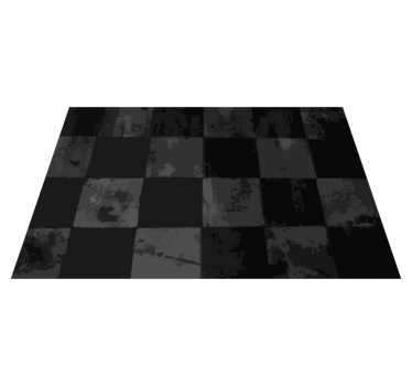 Tapis vinyle carreaux de ciment motif damier - TenStickers