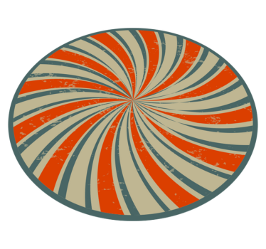 Tapis vinyle vintage conception en spirale tourbillonnante - TenStickers