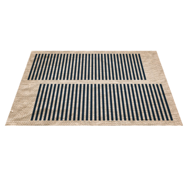 Tapis vinyle salon motif à rayures beiges - TenStickers