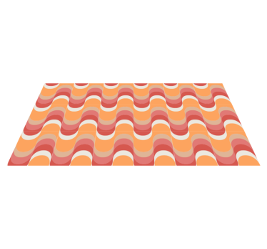 Tapis vinyle vintage motif de vague vibrant - TenStickers
