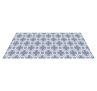 Tapis vinyle salon motif médaillon carrelé - TenStickers