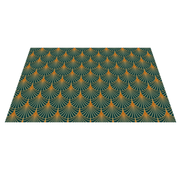Tapis vinyle vintage arches vertes - TenStickers