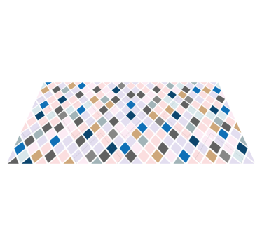 Tapis vinyle carreaux de ciment motif en diamant - TenStickers