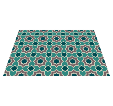 Tapis mosaique vinyle motif étoile décoratif - TenStickers