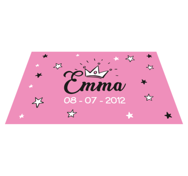 Tapis vinyle autres tapis motif rose avec nom - TenStickers