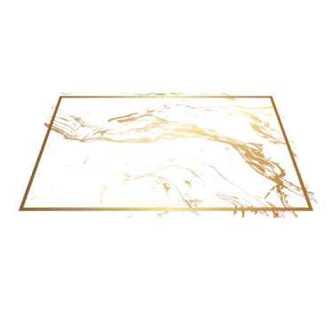 Tapis vinyle avec motif Tapis en vinylee effet marbre blanc et or - TenStickers