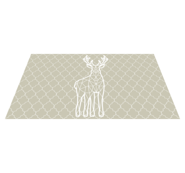 Tapis vinyle salon silhouette géométrique de cerf - TenStickers