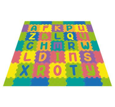 Tapis vinyle alphabet conception de jeu colorée - TenStickers
