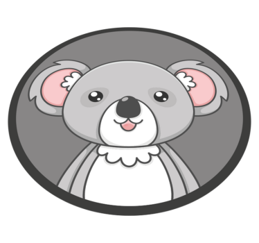 Tapis vinyle pour enfants illustration de koala mignon - TenStickers