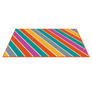 Tapis vinyle salon surface rayée colorée - TenStickers