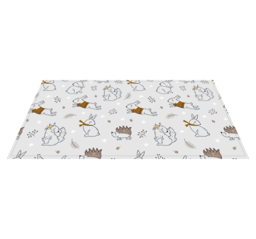 Tapis vinyle pour enfants amis de la forêt nordique - TenStickers