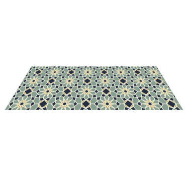 Tapis mosaique vinyle motif géométrique raffiné - TenStickers