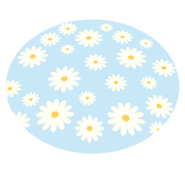 Tapis vinyle salon emblème floral de marguerite - TenStickers