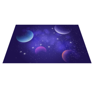 Tapis vinyle étoile scène spatiale cosmique - TenStickers