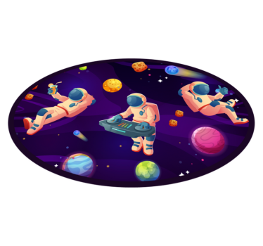 Tapis vinyle étoile conception de fête d'astronautes - TenStickers