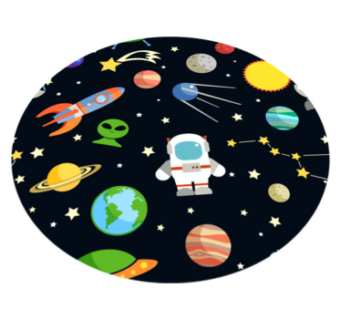 Tapis vinyle étoile conception de découverte cosmique - TenStickers