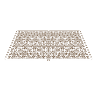 Tapis vinyle carreaux de ciment éléments floraux complexes - TenStickers
