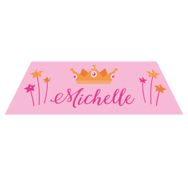 Tapis vinyle autres tapis baguettes et couronne avec nom - TenStickers