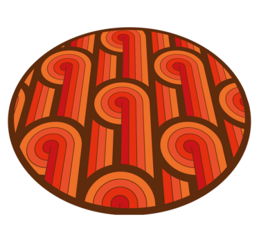 Tapis vinyle vintage Formes rayées - TenStickers