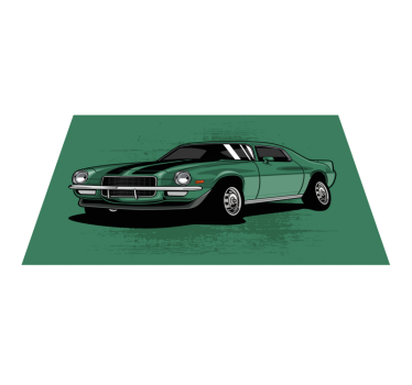Tapis vinyle route vue de voiture classique - TenStickers