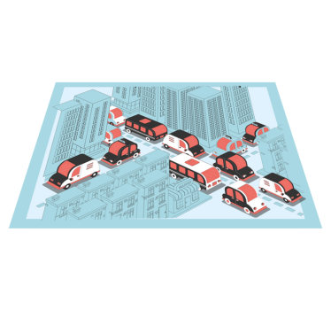 Tapis vinyle route scène de circulation urbaine - TenStickers