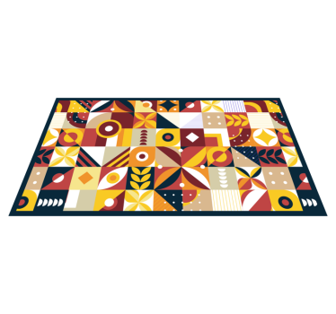 Tapis vinyle carreaux de ciment compositions vivantes - TenStickers