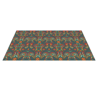 Tapis mosaique vinyle motifs folkloriques colorés - TenStickers