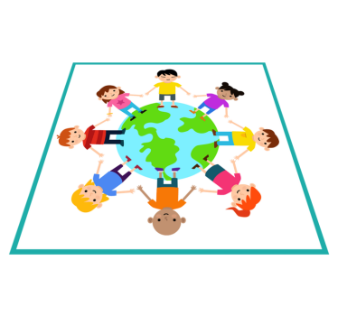 Tapis vinyle autres tapis le monde se tenant la main - TenStickers